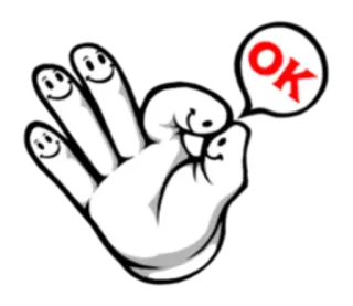 👌 OK okay, ok, zustimmung, hand, geste whatsapp sticker