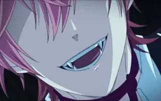 😈 vampire, anime, fangs, evil, creepy telegram sticker