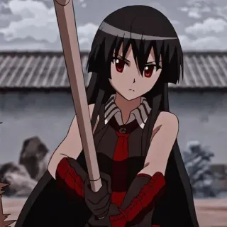 😠 Akame Akame ga Kill! Anime, Akame, Akame ga Kill, Miecz, Dziewczyna, Broń telegram sticker