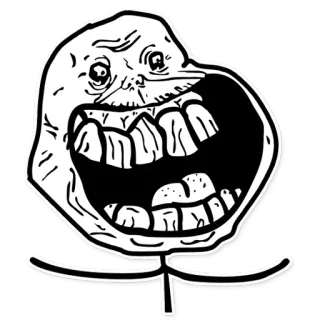 😂 meme, trollface, internet, comic, funny, rage comic telegram sticker