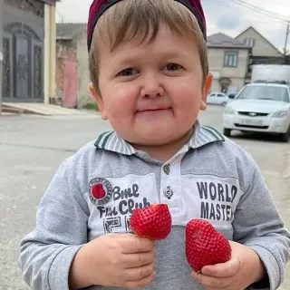 💋 Hasbulla Magomedov Hasbulla, fresa, Daguestán, bloguero, personalidad de internet whatsapp sticker