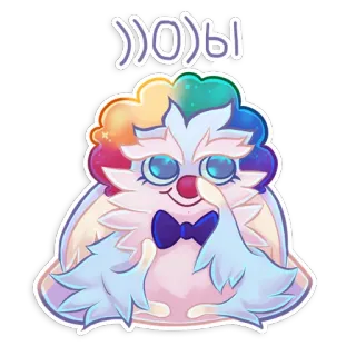 🤡 ЖОПЫ payaso, lindo, dibujos animados, sticker, animado, emoji telegram sticker