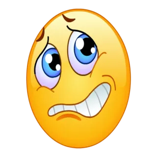 😓 emoji, sad, worried, upset, expression telegram sticker