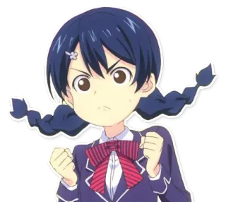 😠 Erina Nakiri Food Wars!: Shokugeki no Soma anime, angry, female, erina nakiri, food wars telegram sticker