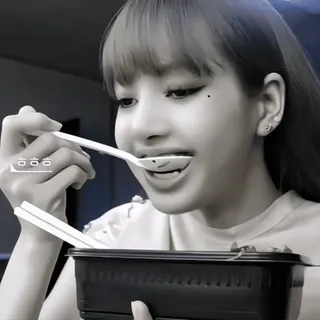 🎧 ㅎㅎㅎ eating, food, girl, asian, korean, lunch telegram sticker