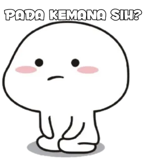 🍡 PADA KEMANA SIH? Dessin animé, Triste, Question, Tâche, Mignon telegram sticker