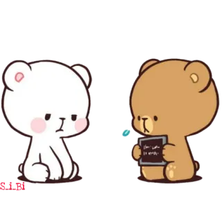 😁 I love you more orsi, amore, carino, coppia, affetto telegram sticker