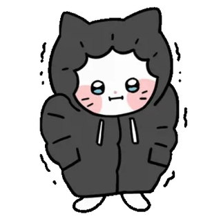 ❤️ chat, kawaii, mignon, animal, dessin animé telegram sticker