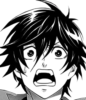 😫 Anime, Manga, Schock, Überraschung, Cartoon whatsapp sticker