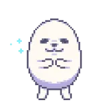 🔪 动物, 可爱, 像素画, 海豹, 搞笑 whatsapp sticker