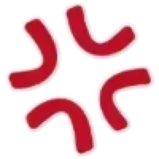 💢 Wut, wütend, gereizt, rot, Ausdruck, Emotion, Stress telegram sticker