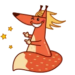 😉 Fuchs, Cartoon, Tier, süß, fröhlich telegram sticker