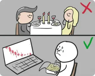 😰 Finanzen, Aktienmarkt, Meme, Cartoon, Beziehungen, Trading, Investieren telegram sticker