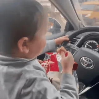 🚗 child, driving, car, safety telegram sticker