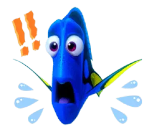 😱 Dory Finding Nemo 魚, 忘れっぽい, アニメ, 海, 漫画 telegram sticker