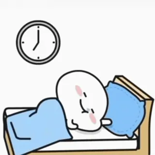 😂 sono, dormir, cama, relógio, desenho animado whatsapp sticker