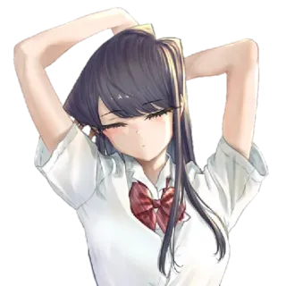 🥰 Komi Komi Can't Communicate Anime, Mädchen, Komi, Süß, Manga, Schule, Kawaii telegram sticker