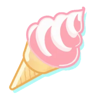 😊 helado, cono, postre, dulce, comida, antojo whatsapp sticker