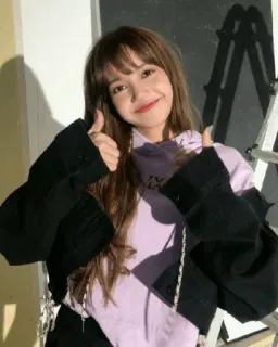 👍 Lisa kpop, singer, thumbs up, woman, idol telegram sticker