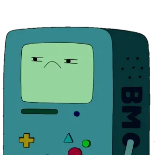 😒 BMO Adventure Time Cartoon, Roboter, Figur, BMO, Adventure Time telegram sticker
