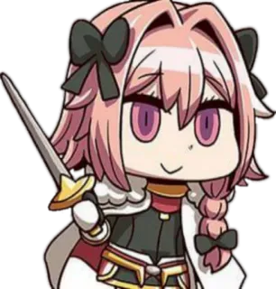 🙂 Astolfo Anime, Manga, Chibi, Personaje, Espada telegram sticker