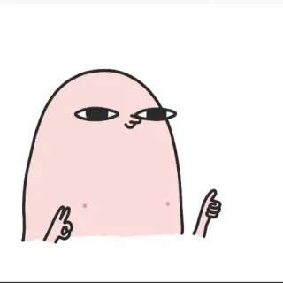 💎 cartoon, personage, blob, grappig, schattig, oké gebaar telegram sticker