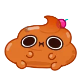 💩 Kackhaufen Emoji, niedlich, Cartoon, kawaii, Figur telegram sticker