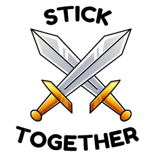 🙌 STICK TOGETHER espadas, adesivo, união, arma, luta whatsapp sticker
