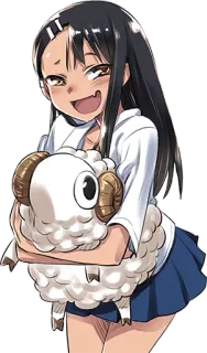 🐏 Nagatoro Don't Toy with Me, Miss Nagatoro Anime, Manga, Nagatoro, Słodkie, Fanart, Owca, Kreskówka telegram sticker