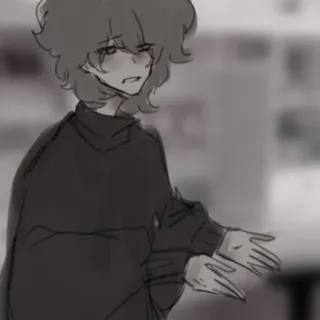 🥢 アニメ, 悲しい, 寂しい, キャラクター, イラスト telegram sticker