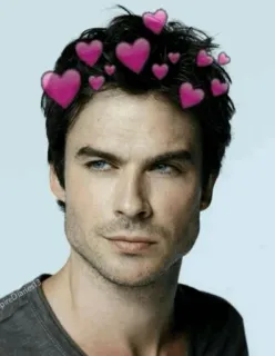 💕 Ian Somerhalder Schauspieler, Mann, Porträt, Herzen, Liebe telegram sticker