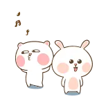 😛 dibujos animados, animales, lindo, pegatina, oso, conejo telegram sticker