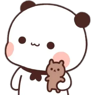 🧸 Панда, Мультфильм, Медведь, Милый, Животное, Каваий, Стикер telegram sticker