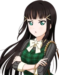😤 Dia Kurosawa Love Live! Sunshine!! anime, desenho animado, dia kurosawa, love live, sticker, personagem whatsapp sticker