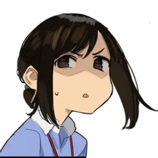 😍 аниме, в замешательстве, обеспокоен, раздражен telegram sticker