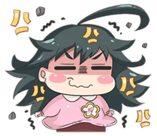😠 angry, cartoon, irritated, anime, manga telegram sticker