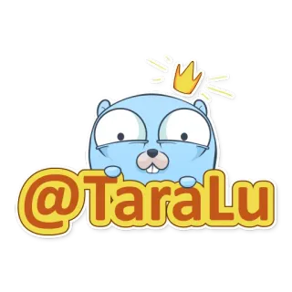 😼 @TaraLu naklejka, golang, programowanie, gopher, awatar, korona telegram sticker