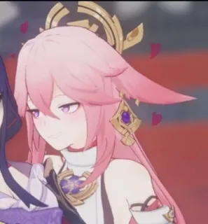🌟 Yae Miko Genshin Impact Anime, Trò chơi điện tử, Genshin Impact, Yae Miko whatsapp sticker