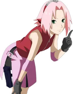 ☝ Sakura Haruno Naruto sakura, haruno, naruto, anime, dessin animé, ninja, cheveux roses, personnage whatsapp sticker