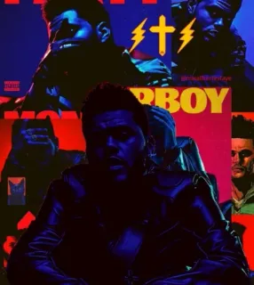 ❤️‍🩹 PBOY ผู้ชาย, ภาพตัดปะ, เพลง, นักร้อง, ปกอัลบั้ม, The Weeknd telegram sticker