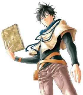 😶 Asta Black Clover anime, manga, Asta, Black Clover, wizard, magic, book whatsapp sticker