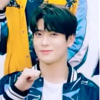 🦅 мужчина, портрет, куртка, улыбка, K-pop, азиат, парень whatsapp sticker