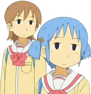😐 Nichijou Anime, Nichijou, Carino, Scuola, Cartoni animati telegram sticker