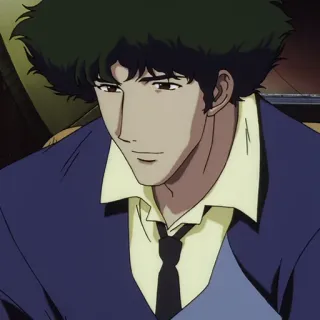 🚬 Spike Spiegel Cowboy Bebop Anime, Cowboy Bebop, Spike Spiegel, Retrô, Ficção científica, Faroeste espacial, Anime anos 90 whatsapp sticker
