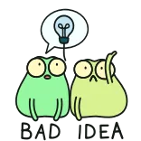 🤩 漫画, アイデア, 電球, 生き物, かわいい telegram sticker