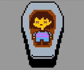 ⚰ Frisk Undertale undertale, frisk, game, pixel art, karakter telegram sticker