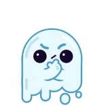 🤔 hantu, stiker, jari tengah, kartun whatsapp sticker