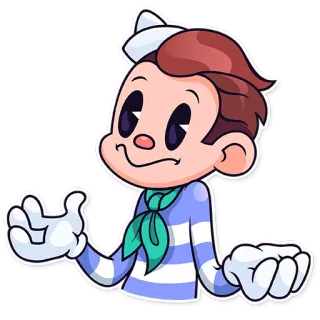 🤷‍♂️ Phim hoạt hình, Nhân vật, Thủy thủ, Cổ điển, Minh họa, Hình dán telegram sticker