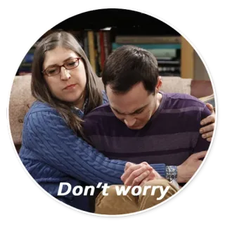 😔 Don't worry consuelo, afecto, relación, amistad, apoyo whatsapp sticker