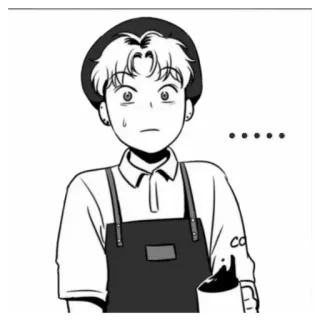 🌟 manhwa, coffee, cafe, manga, character, waiter telegram sticker